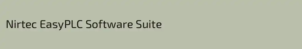 Nirtec EasyPLC Software Suite